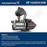 Grundfos JP4-54PM1 Self-Priming Water Booster Pump [0.75kW]