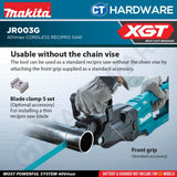 Makita JR003GZ XGT 40Vmax Brushless Chain Vise Reciprocating Saw (Body Only)