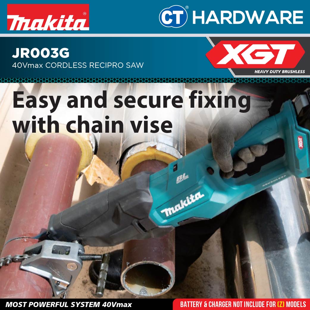 Makita JR003GZ XGT 40Vmax Brushless Chain Vise Reciprocating Saw (Body Only)