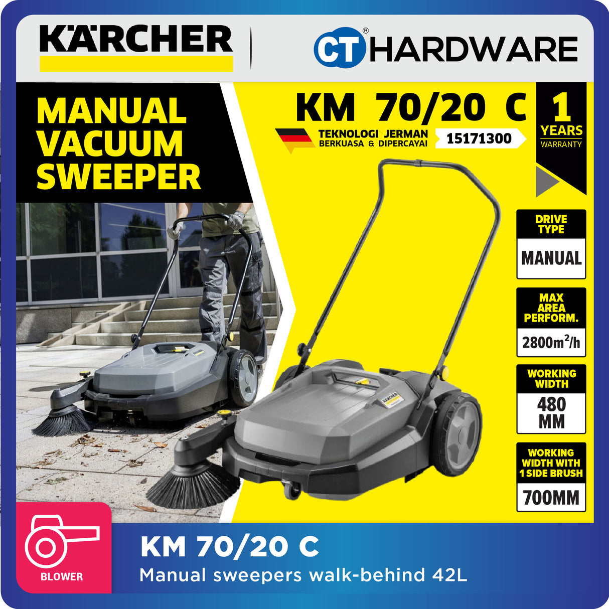 Karcher KM 70/20 C Walk-Behind Sweeper [15171060]