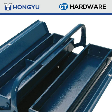 Hong Yu KR07 Metal Tool Box (Blue) 2 Layer 430mm X 200mm X 150mm