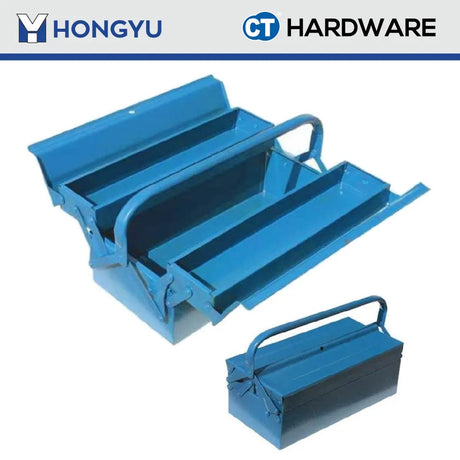 Hong Yu KR07 Metal Tool Box (Blue) 2 Layer 430mm X 200mm X 150mm