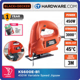 Black+Decker KS600E-B1 Variable Speed Jigsaw 450W