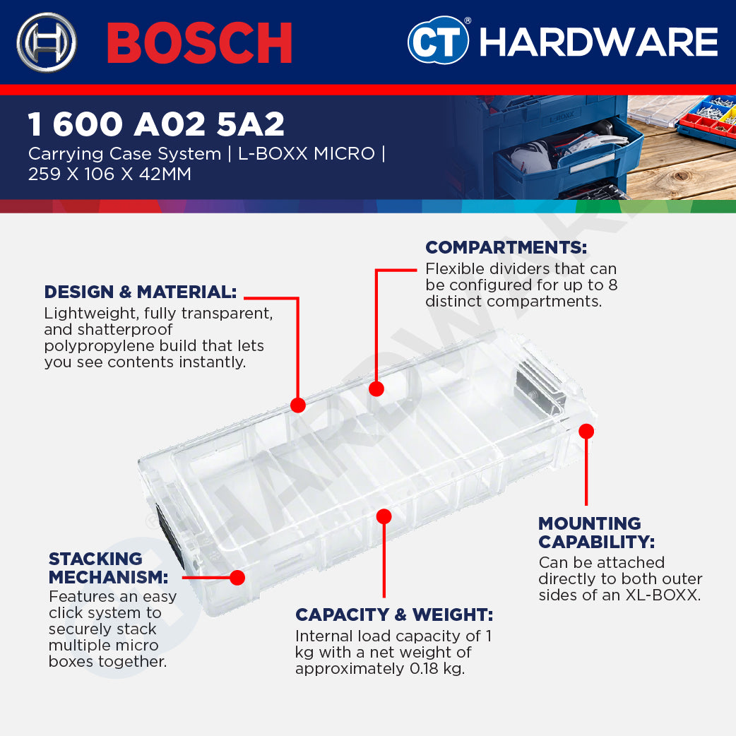 Bosch PRO L-BOXX Micro Small Parts Case [1600A025A2]