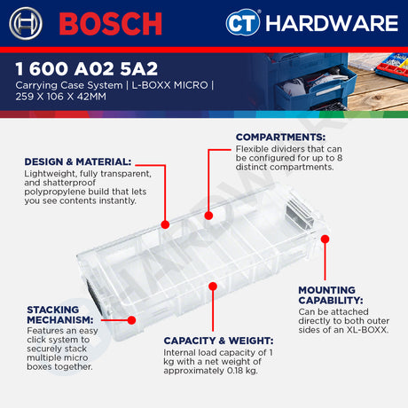 Bosch PRO L-BOXX Micro Small Parts Case [1600A025A2]