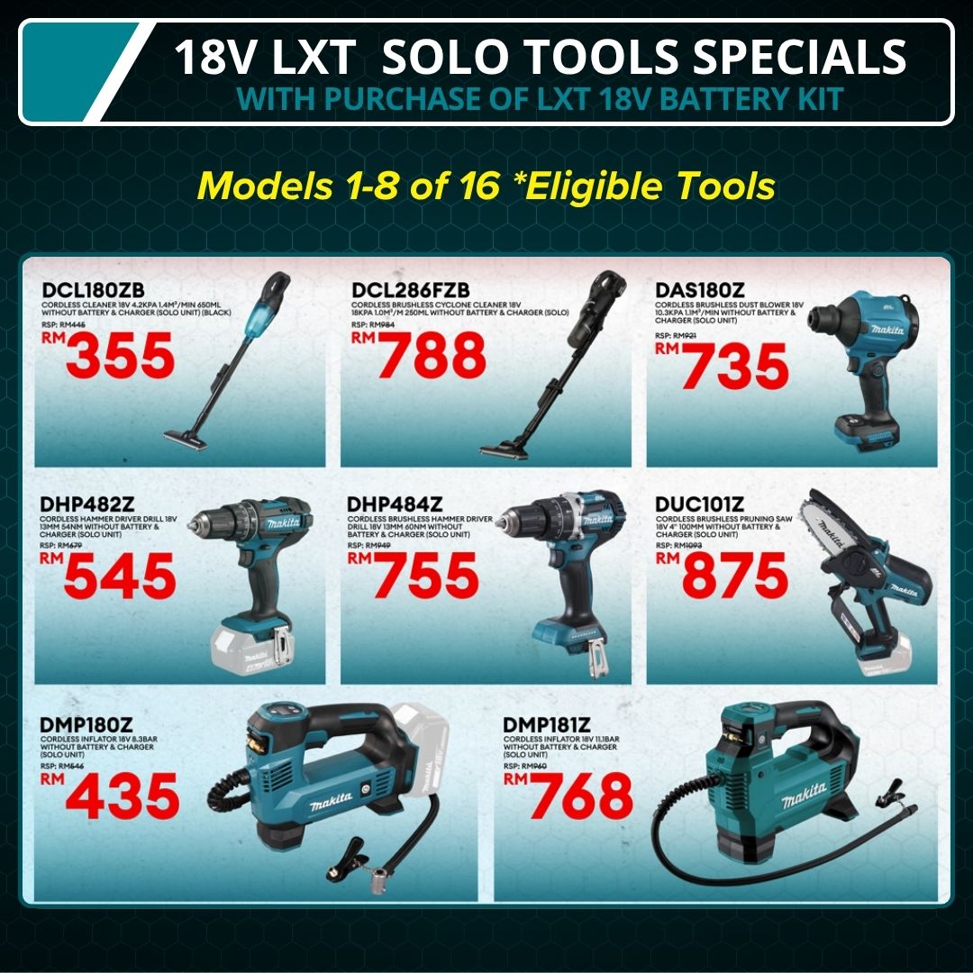 Makita LXT 18V Battery and Rapid Charger Kit With Tool Bag