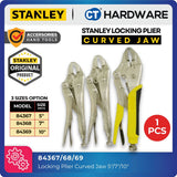 STANLEY CURVED JAW LOCKING PLIERS SIZE 5" TO 10" 84367 / 84368 / 84369