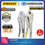 STANLEY STRAIGHT JAW LOCKING PLIERS SIZE: 7" / 10"  WITH BI-METAL HANDLE [ 84370 / 84371 ]