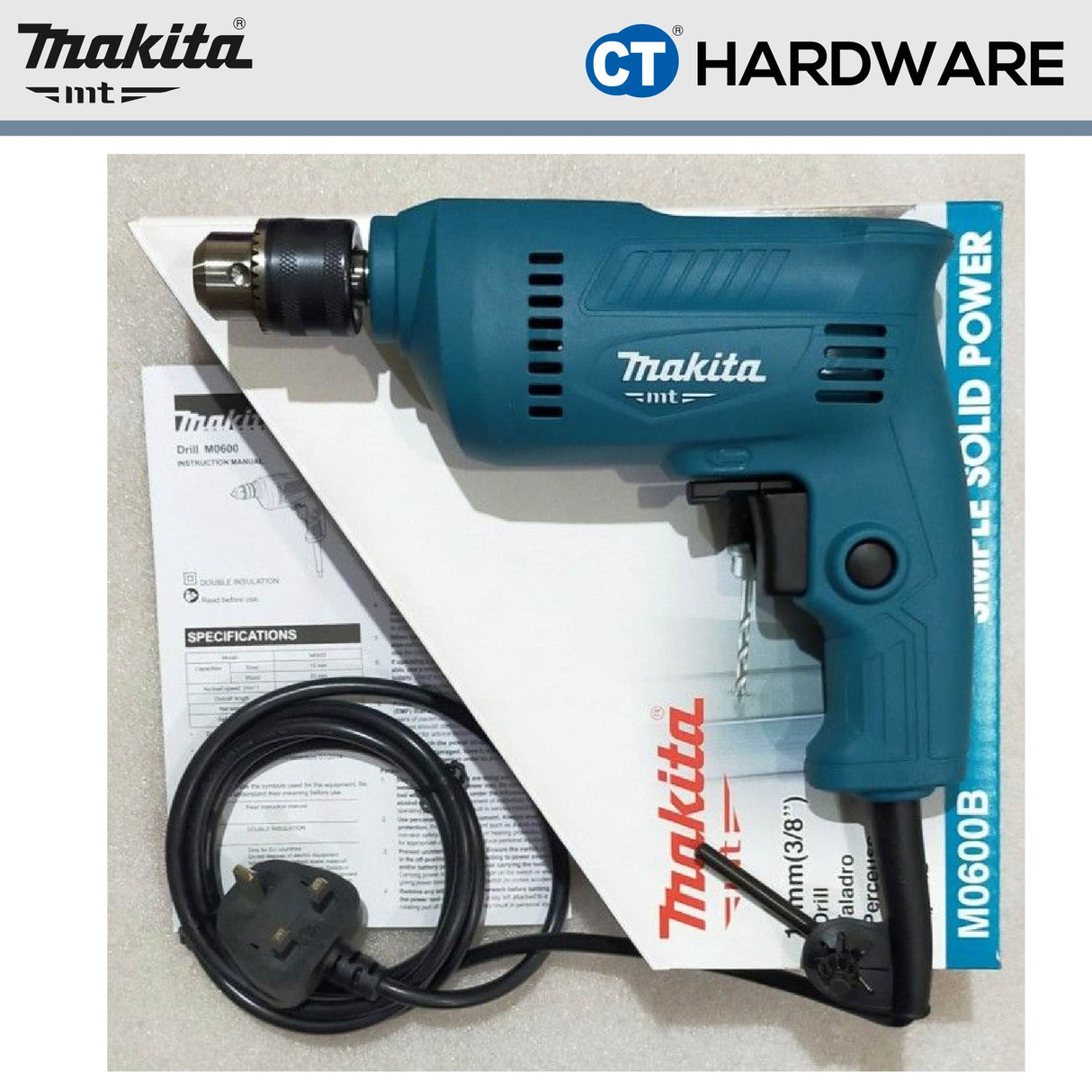 MAKITA-MT M0600B CORDED POWER DRILL 10MM (MT SERIES)