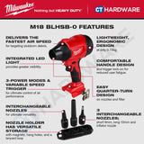 Milwaukee M18 BLHSB-0, High Speed Blower 18V, BARE UNIT, 1x 5.0AH Battery Pack & Charger