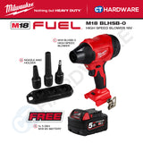 Milwaukee M18 BLHSB-0, High Speed Blower 18V, BARE UNIT, 1x 5.0AH Battery Pack & Charger