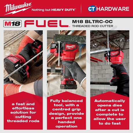 Milwaukee M18BLTRC-0C M18™ Brushless Threaded Rod Cutter 18V Heavy Duty Mesin Potong Besi Rod