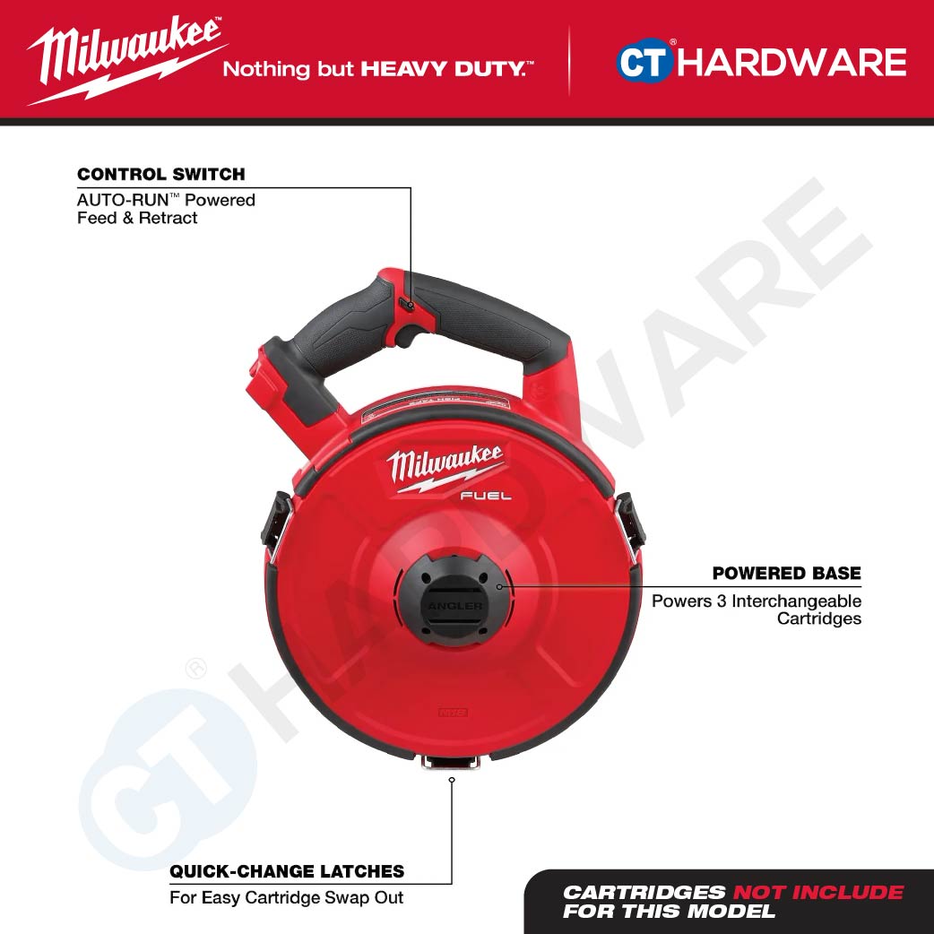 Milwaukee M18FPFT-0 M18 FUEL Powered Fish Tape Base Only [ Bare Unit ] without Battery, Charger and Cartridge