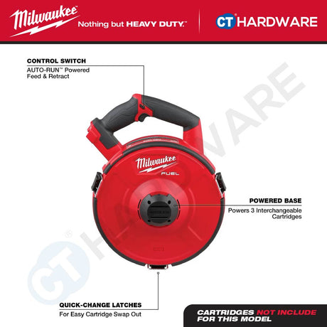 Milwaukee M18FPFT-0 M18 FUEL Powered Fish Tape Base Only [ Bare Unit ] without Battery, Charger and Cartridge