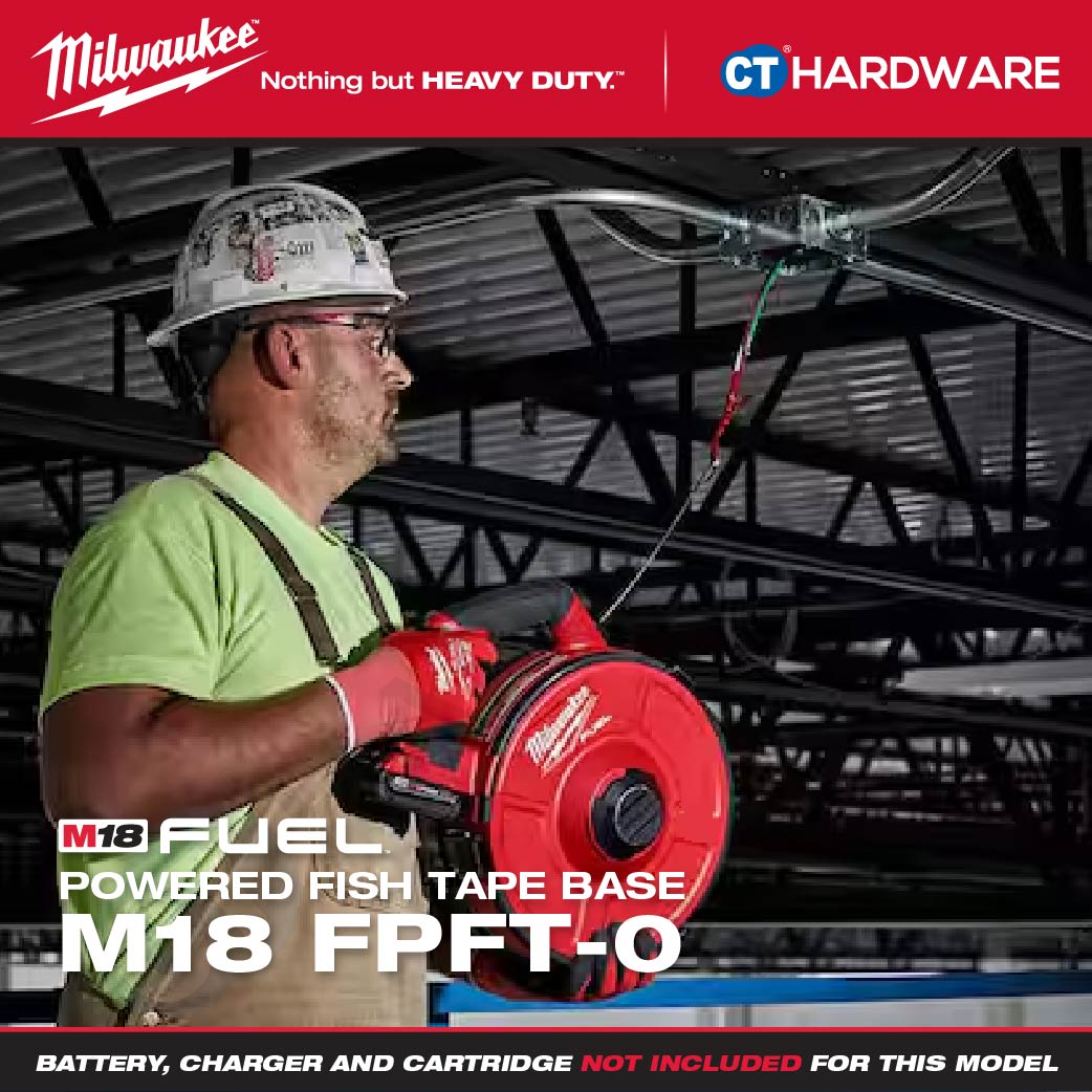 Milwaukee M18FPFT-0 M18 FUEL Powered Fish Tape Base Only [ Bare Unit ] without Battery, Charger and Cartridge
