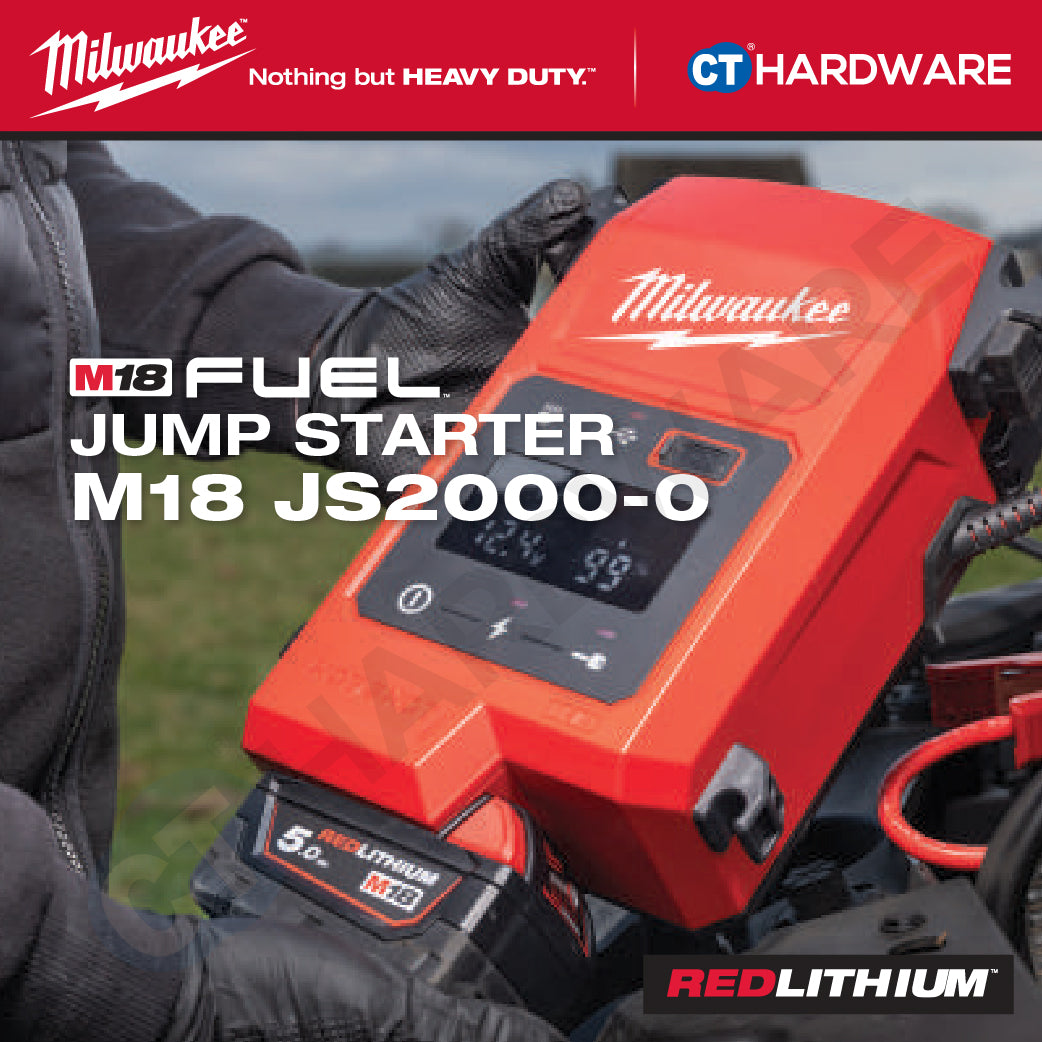 Milwaukee M18 JS2000-0 Jump Starter 18V, Portable Car Jumper Starter
