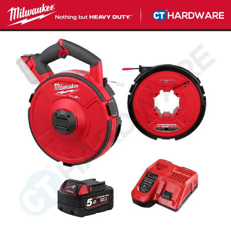 Milwaukee M18FPFT-0 M18 Fuel Powered Fish Tape Kit Neater & Less Mess [ Promo Combo ]
