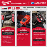 Milwaukee M18 ROADSIDE ASSISTANCE KIT Combo, M18™ FUEL™ Mid Torque Impact Wrench, M18™ Jump Starter, 1x 5.0Ah Battery & Charger
