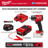 Milwaukee M18 ROADSIDE ASSISTANCE KIT Combo, M18™ FUEL™ Mid Torque Impact Wrench, M18™ Jump Starter, 1x 5.0Ah Battery & Charger