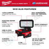 Milwaukee M18 SERVICE KIT Combo, M18 FPD3-0X0-502X Percussion Drill, M18 ALIS Area Light, 2x5.0Ah Battery and Charger
