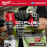 Milwaukee M18 SERVICE KIT Combo, M18 FPD3-0X0-502X Percussion Drill, M18 ALIS Area Light, 2x5.0Ah Battery and Charger