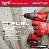 Milwaukee M18 SERVICE KIT Combo, M18 FPD3-0X0-502X Percussion Drill, M18 ALIS Area Light, 2x5.0Ah Battery and Charger