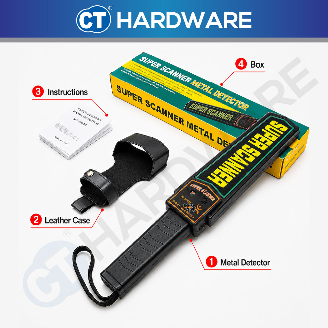 MD-3003B Handheld Metal Detector Scanner High Sensitivity Sound LED Vibration