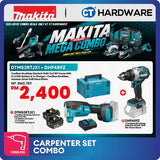 Makita DTM53RTJX1 + DHP489Z 2-Tool Combo Set LXT 18V Cordless Brushless Starlock Multi-Tool and Hammer Driver Drill