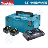 Makita MKP3PT182 Makpac Power Source Kit 18V come with 2x 5.0 Ah Battery & 1x Dual Port Charger With Makpac Connector Case [198182-1]