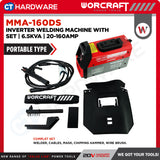 WORCRAFT MMA-160DS Inverter Welding Machine With Set | 6.5KVA | 20-160AMP (PORTABLE TYPE) | Mesin Kimpal Inverter