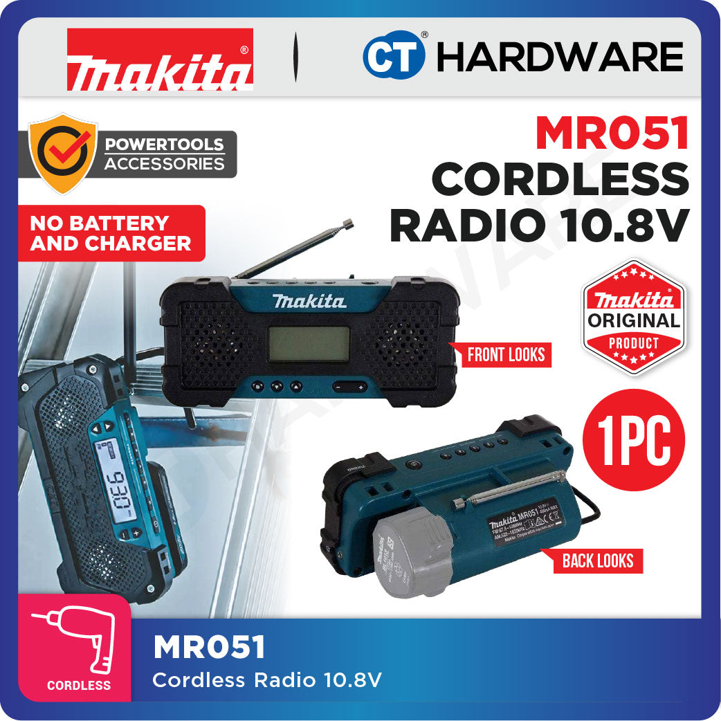 Makita MR051 Cordless Jobsite Radio 10.8V Without Battery and Charger
