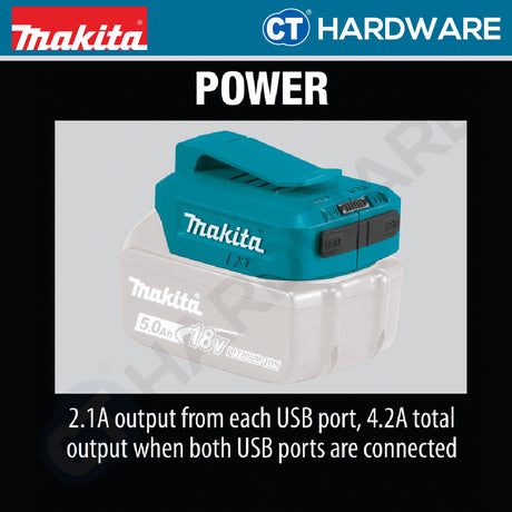 Makita ADP05 Adapter For USB 18V Come With 2 Port