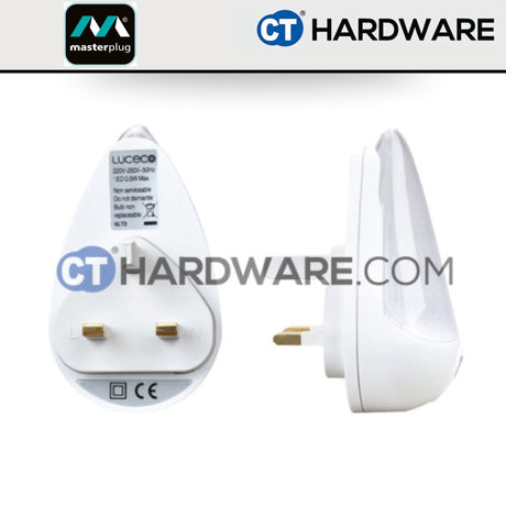 Masterplug Dusk-Till-Dawn LED Night Light Twin Pack (2 Pieces) – Auto On/Off at Dark/Light