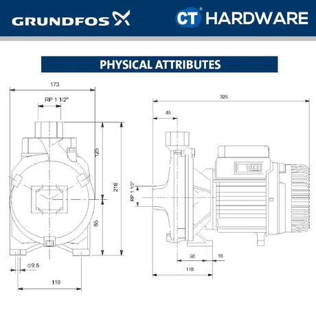 Grundfos NSBASIC13-18 Single Horizontal Centrifugal Pump [0.75kW]