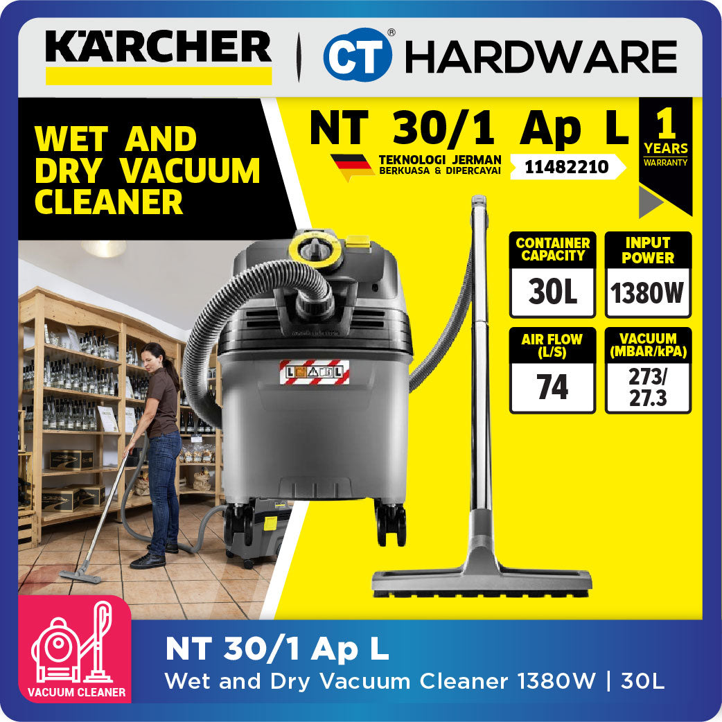 Karcher NT 30/1 Ap L Wet and Dry Vacuum Cleaner [ NT301APL | 11482210 ]