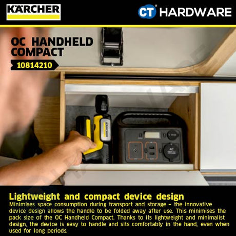 Kärcher OC HANDHELD COMPACT Portable Cleaner | Handheld Pressure Washer for Car & Home 7.2V | max.15 | 150l/h