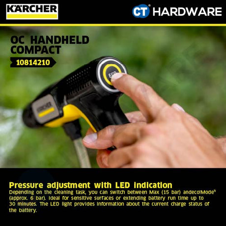 Kärcher OC HANDHELD COMPACT Portable Cleaner | Handheld Pressure Washer for Car & Home 7.2V | max.15 | 150l/h