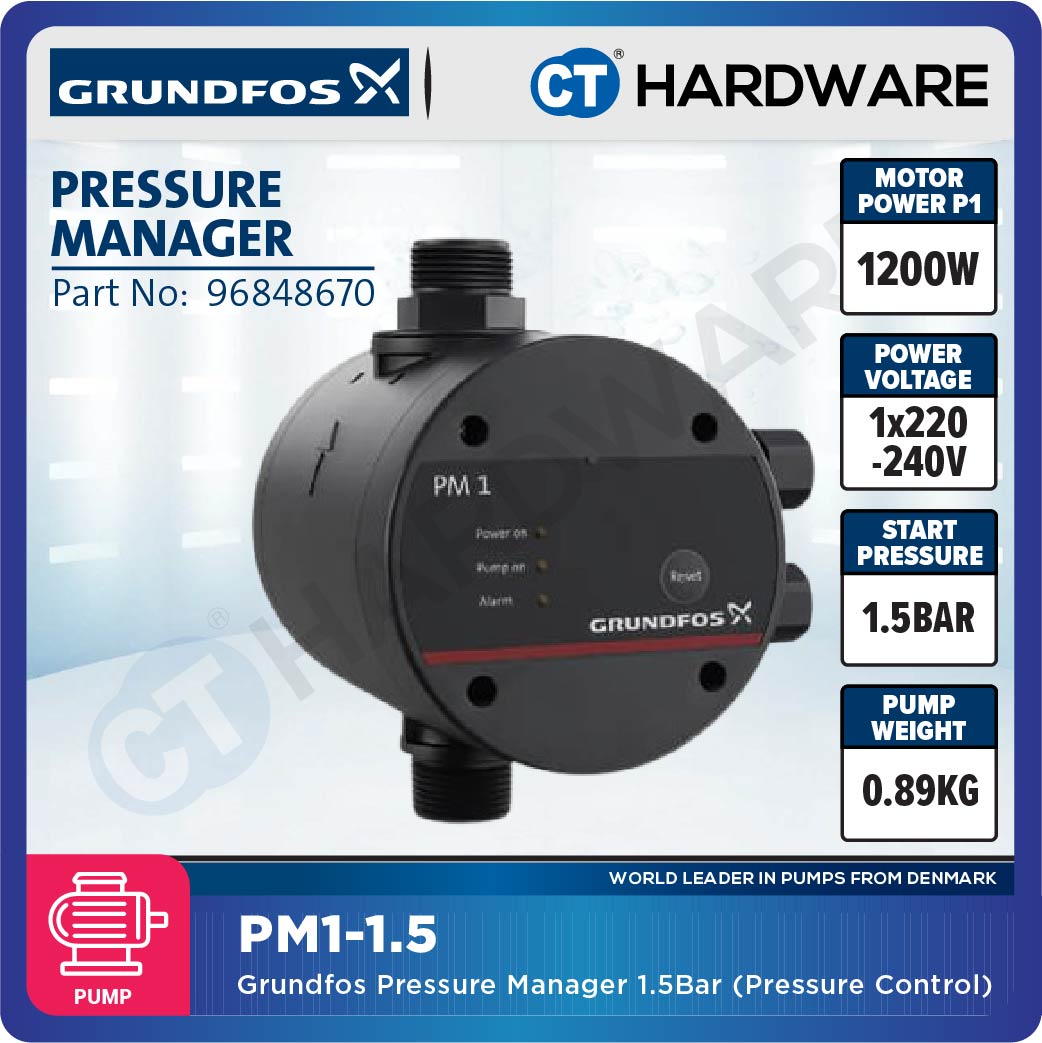 Grundfos PM1 Pressure Manager Pressure Control 1" × 1" [96848670]