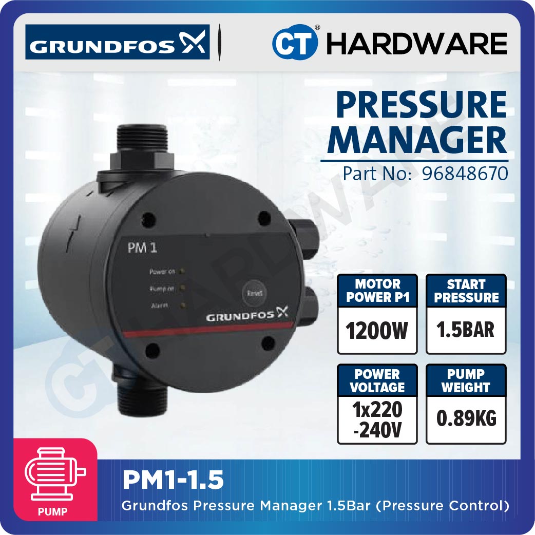 Grundfos PM1 Pressure Manager Pressure Control 1" × 1" [96848670]