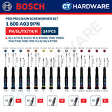 Bosch PRO Precision Screwdriver Set Series, 1600A039PL (6PCS), 1600A039PM (6PCS), 1600A039PN (14PCS)