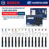 Bosch PRO Precision Screwdriver Set Series, 1600A039PL (6PCS), 1600A039PM (6PCS), 1600A039PN (14PCS)
