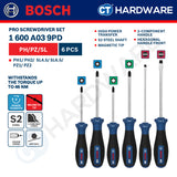 Bosch PRO Screwdriver Set Series 1600A016BF (6PCS), 1600A039PD (6PCS), 1600A039PE (6PCS), 1600A039PF (8PCS)