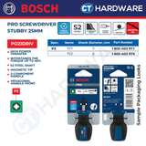 Bosch PRO Stubby Screwdriver Pozidriv 25mm