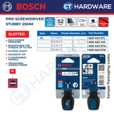 Bosch PRO Stubby Screwdriver Slotted 25mm