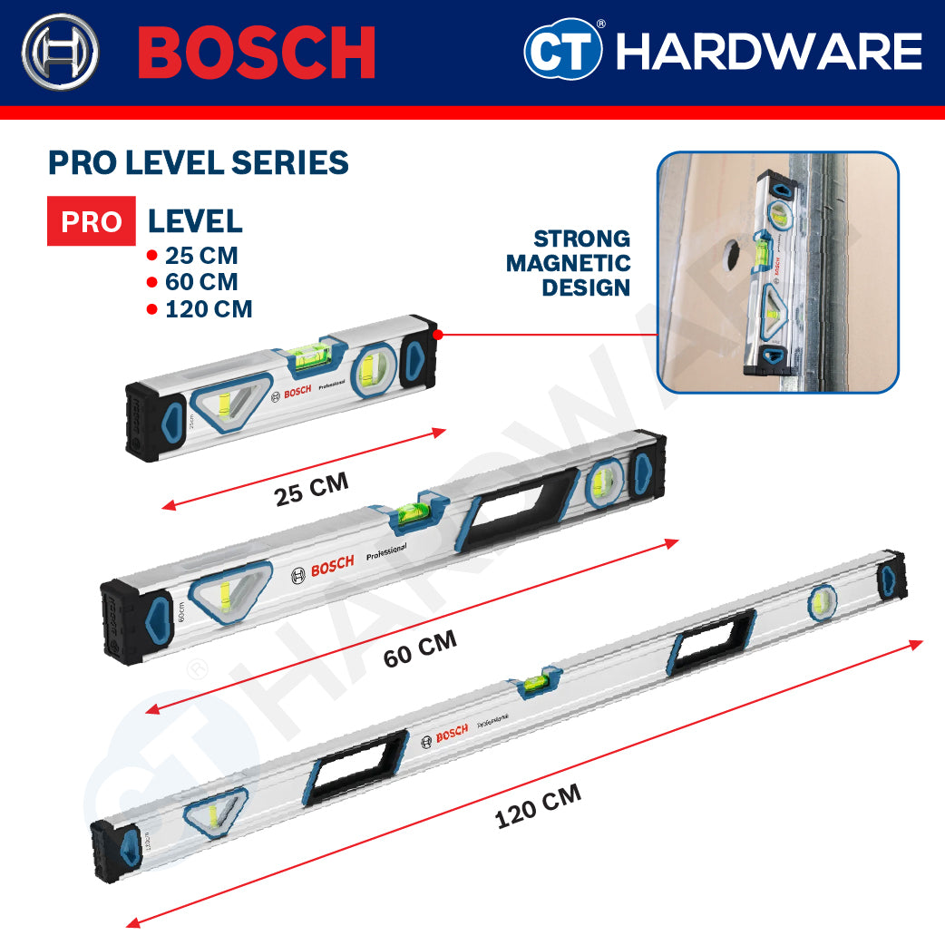 Bosch PRO Level Series, PRO Billet Torpedo Level, PRO Level, PRO Box Level, Box Level, Bosch Hand Tool