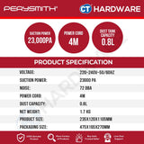 PerySmith PS8550 Vacuum Cleaner 1200W 23,000Pa