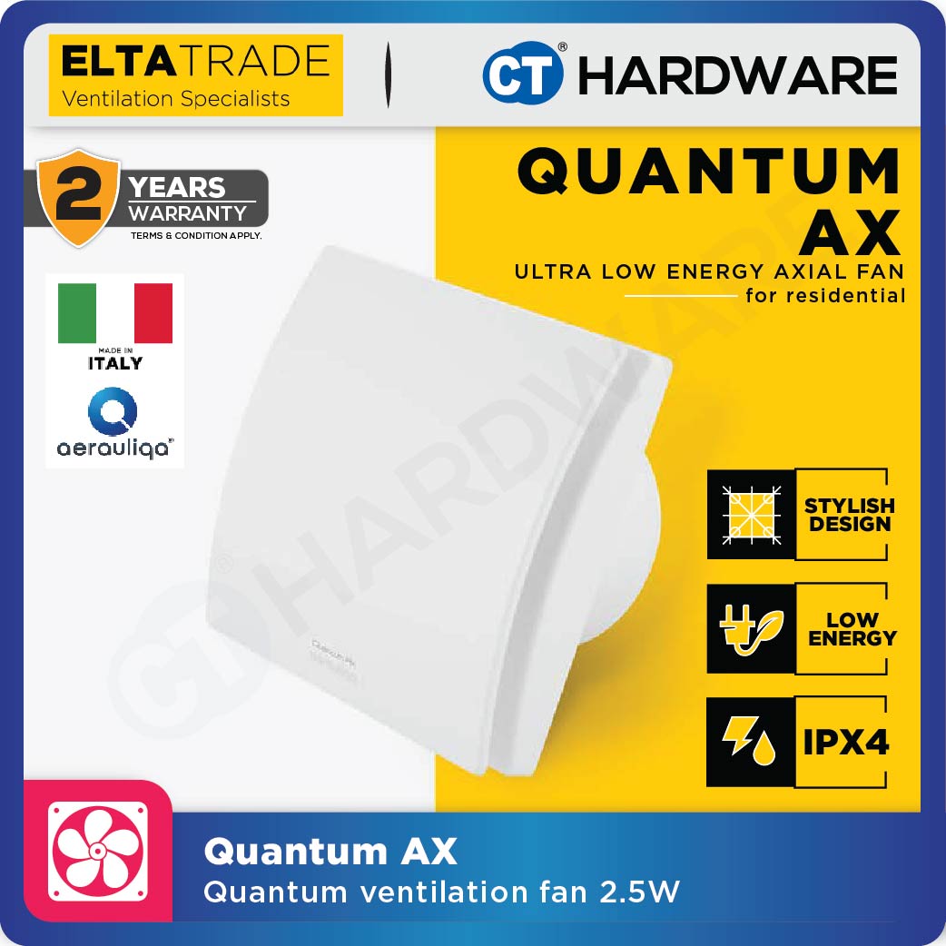 ELTA TRADE QUANTUM AX ULTRA LOW ENERGY AXIAL FAN VENTILATION FAN