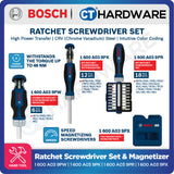 Bosch Ratchet Screwdriver Set, 1600A039PW (6PCS), 1600A039PK (12PCS), 1600A039PR (18PCS), 1600A039PX PRO Magnetizer, Bosch Hand Tool