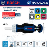 Bosch Ratchet Screwdriver Set, 1600A039PW (6PCS), 1600A039PK (12PCS), 1600A039PR (18PCS), 1600A039PX PRO Magnetizer, Bosch Hand Tool