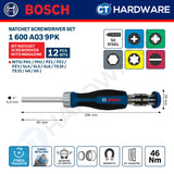 Bosch Ratchet Screwdriver Set, 1600A039PW (6PCS), 1600A039PK (12PCS), 1600A039PR (18PCS), 1600A039PX PRO Magnetizer, Bosch Hand Tool